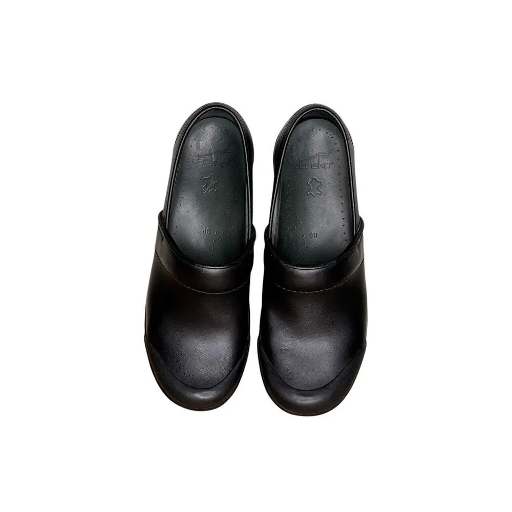 Dansko Women’s Professional Clogs Size 9.5 (EU 40) Black Leather Nursing